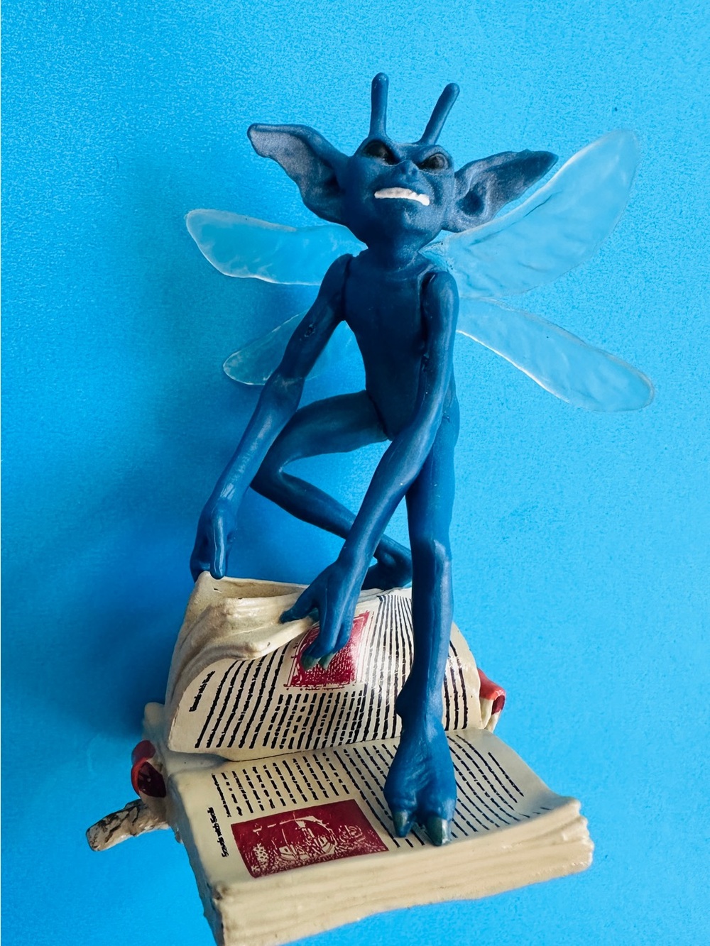 Harry Potter Noble Collection Magical Creatures Cornish Pixie on Book 2.75”